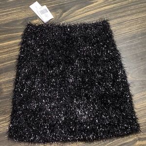 SHIMMERY SPARKLE BLACK MINI SKIRT